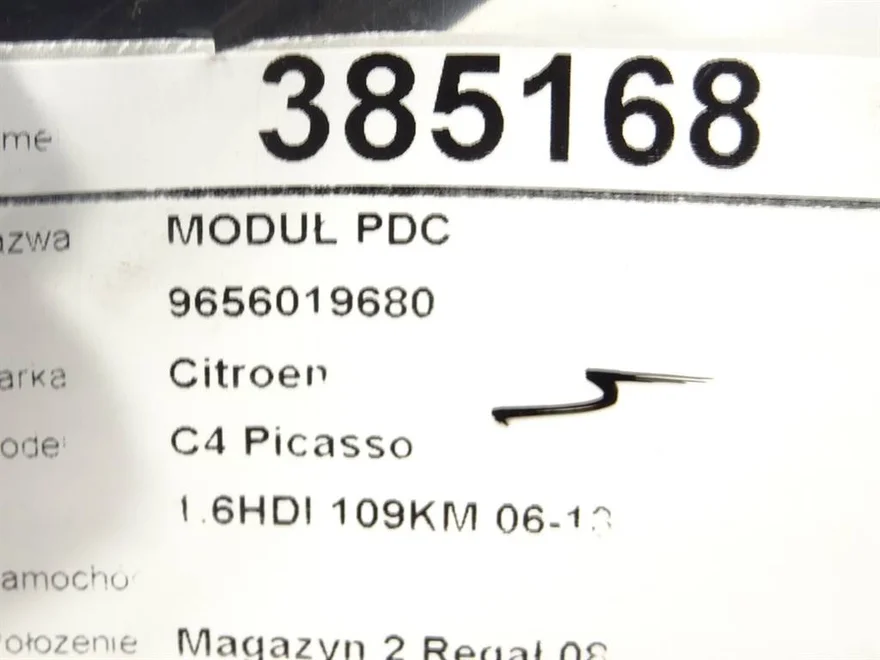 Modul PDC Citroën C4 Picasso I (MPV) (UD_) 2006 - 2015 9656019680 – fotka 4